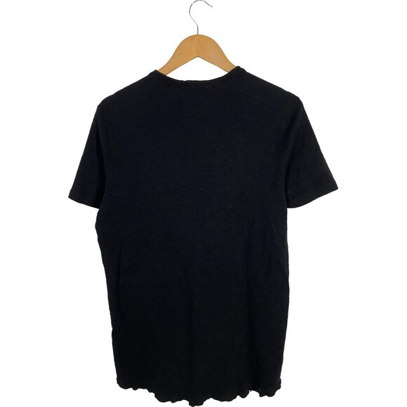 Wings + horns Classic Black Henley T-Shirt Size L - Picture 4 of 5